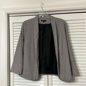 Cream and Black Design Blazer